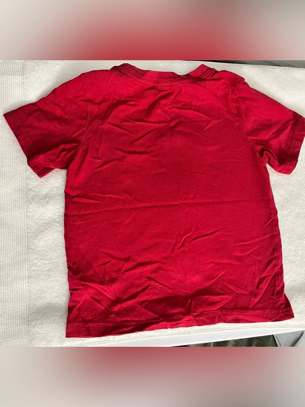 The Children's Place Red Short Sleeve Tee with Flag Graphic 3T